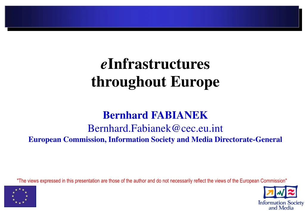 e infrastructures throughout europe bernhard