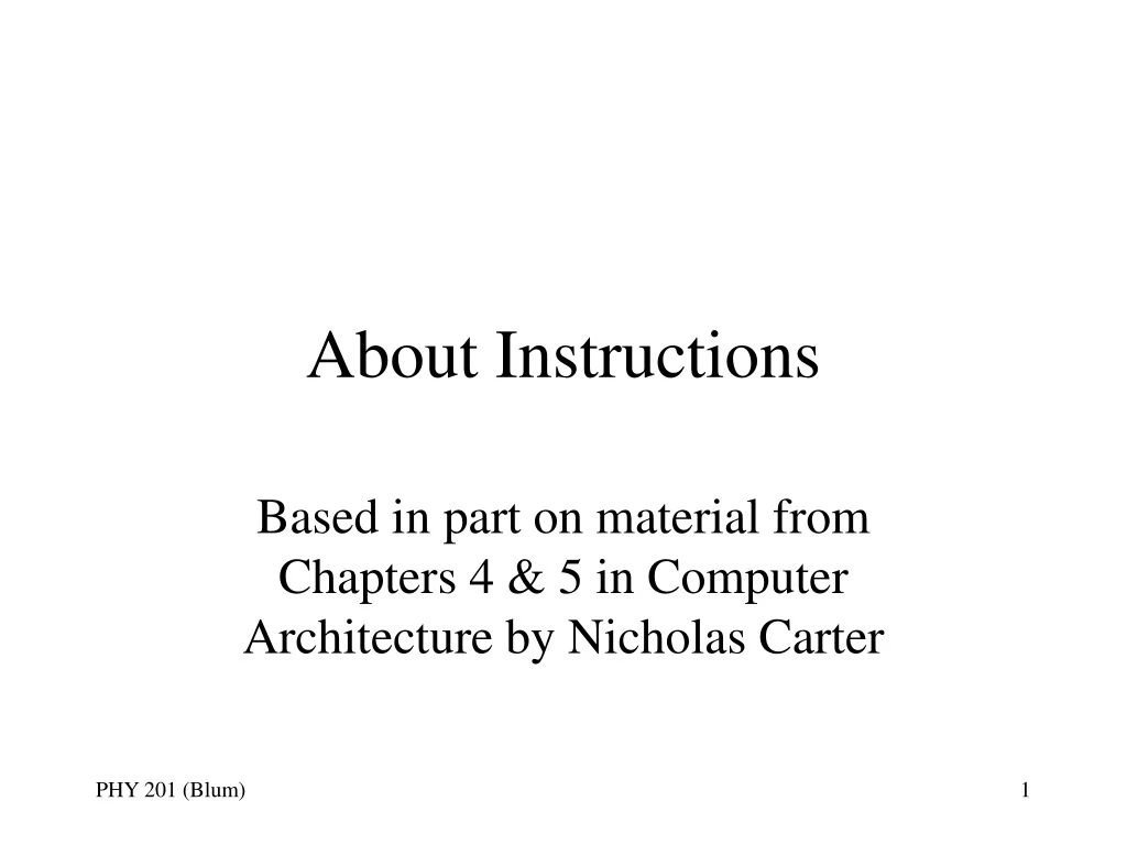 about instructions