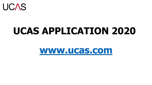 UCAS APPLICATION 2020