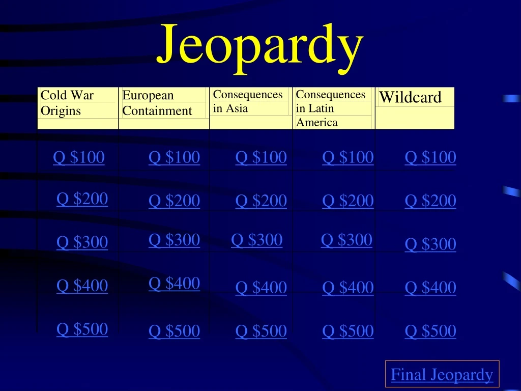 jeopardy