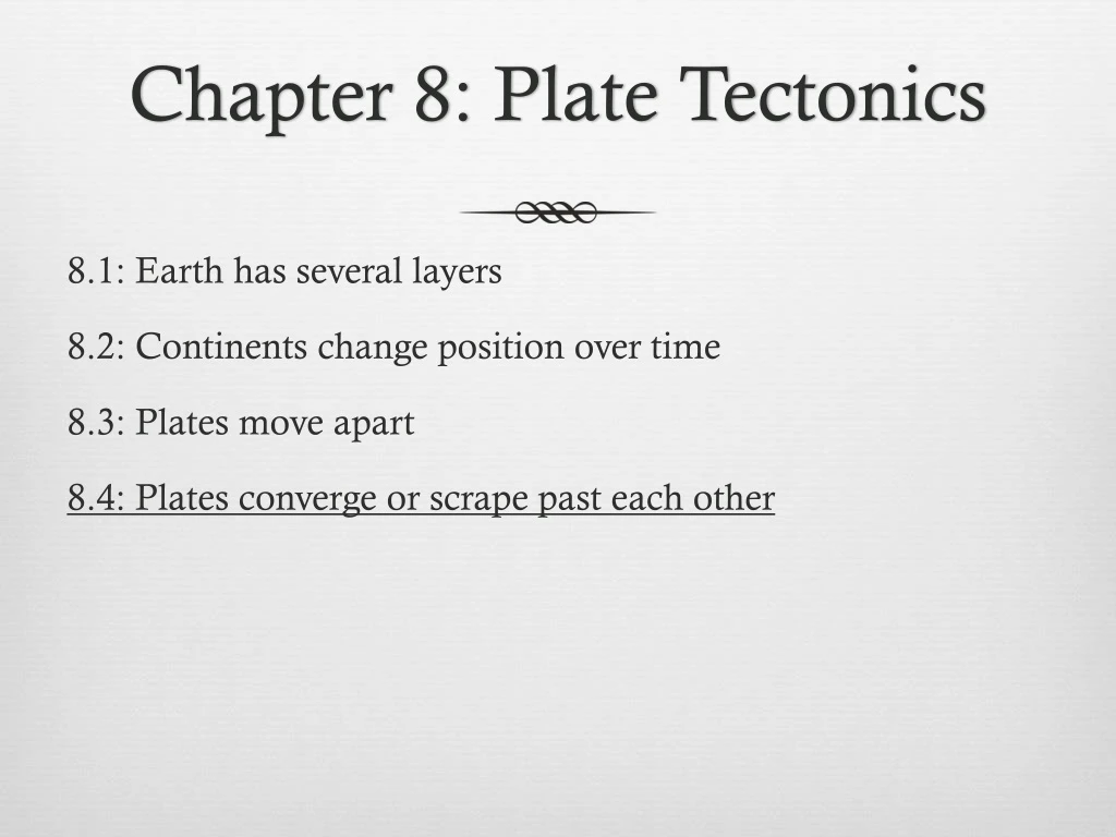 chapter 8 plate tectonics