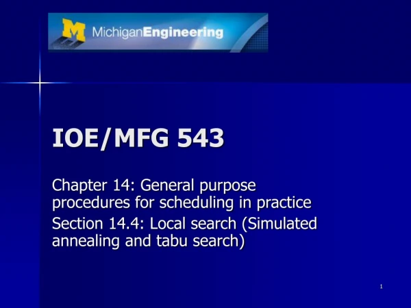 IOE/MFG 543