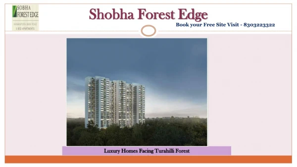 Shobha Forest Edge Brochure - 3 Bhk Luxury Apartments