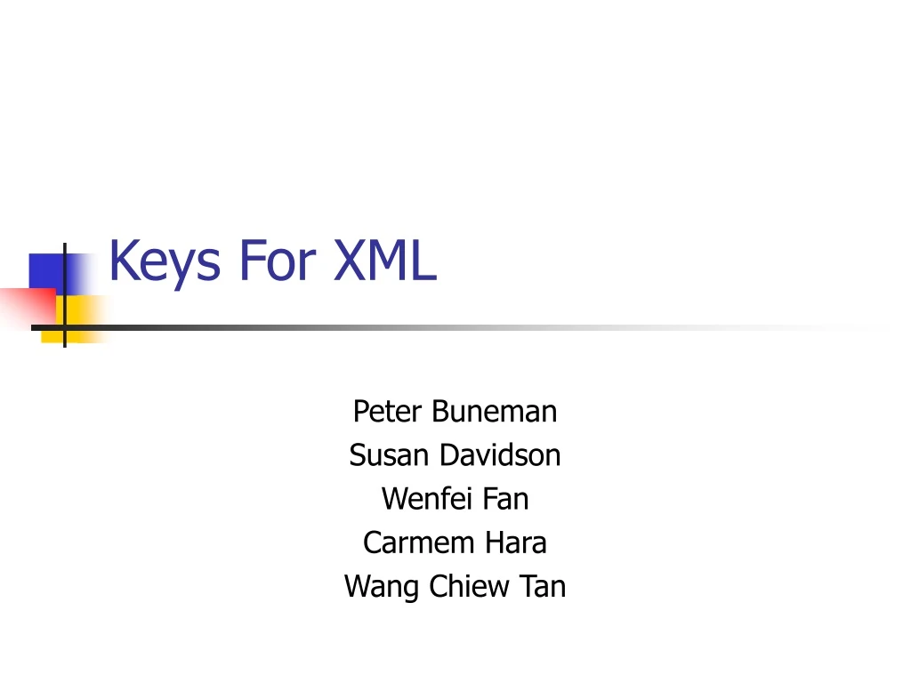 keys for xml