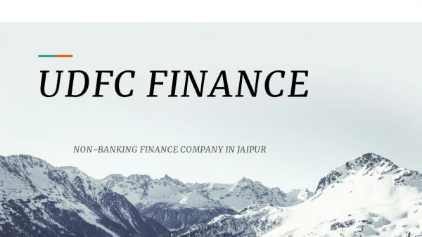 UDFC FINANCE Non-BankingFinanceCompanyinJaipur|UDFC FINANCE