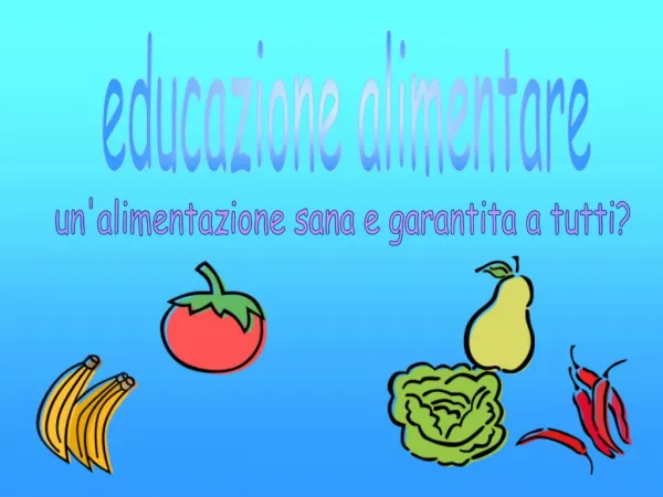 Educazione alimentare