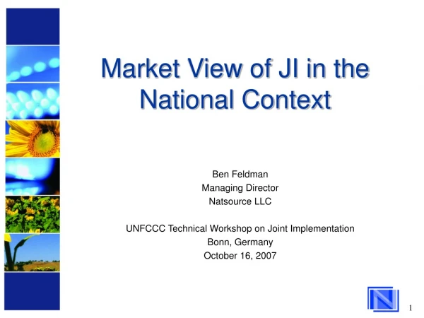 Market View of JI in the National Context
