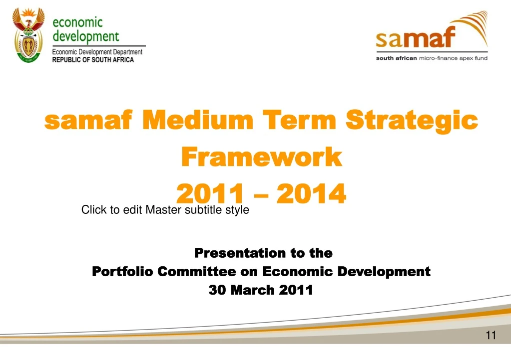 samaf medium term strategic framework 2011 2014