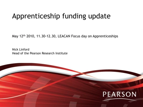 Apprenticeship funding update