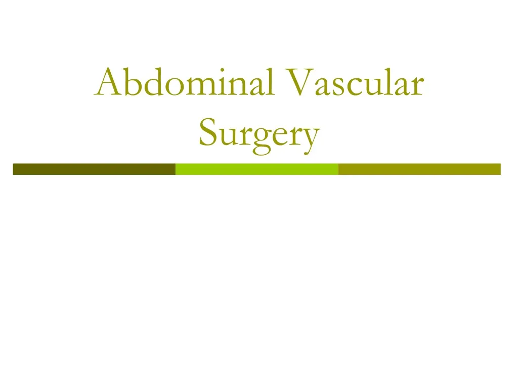 abdominal vascular surgery