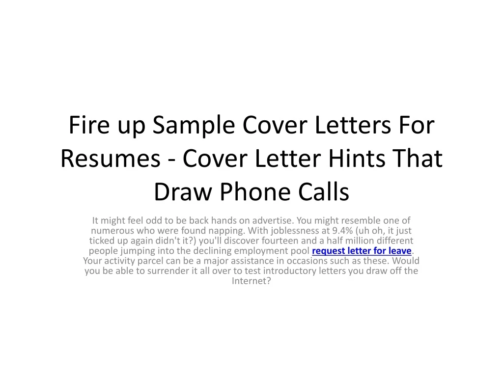 fire up sample cover letters for resumes cover letter hints that draw phone calls