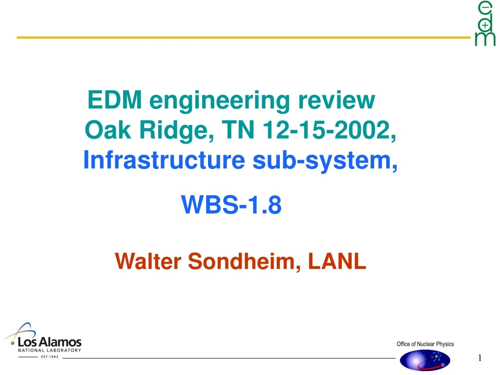 edm engineering review oak ridge tn 12 15 2002
