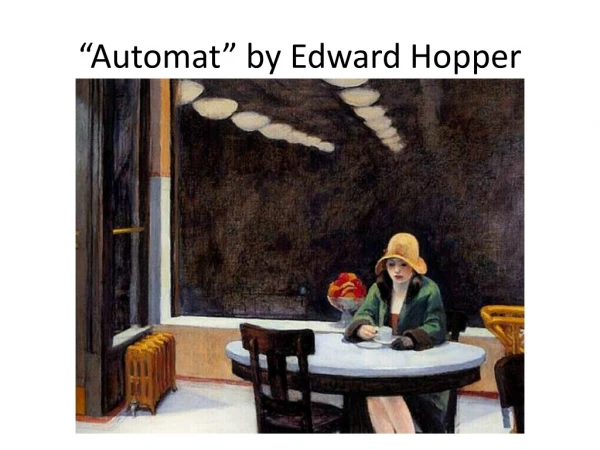 “Automat” by Edward Hopper