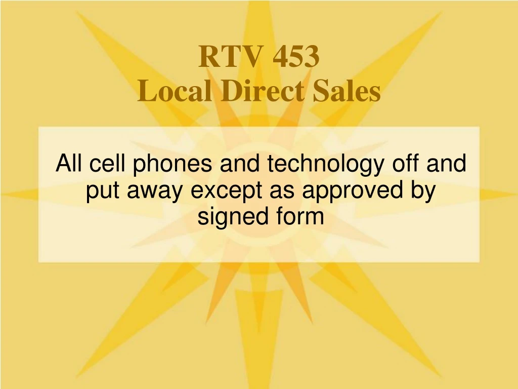 rtv 453 local direct sales