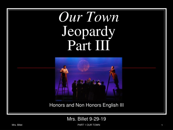 Our Town Jeopardy Part III