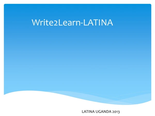 Write2Learn-LATINA