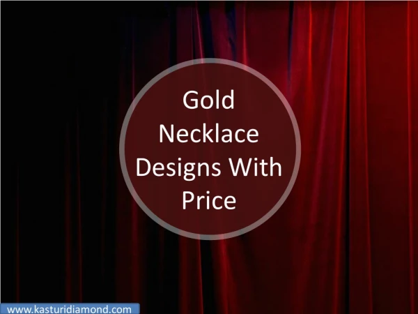 Gold Necklace Designs With Price