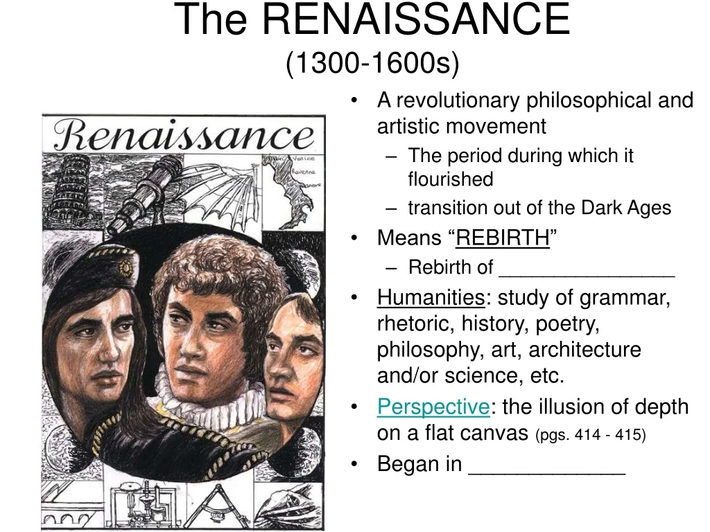 the renaissance 1300 1600s