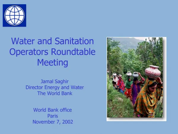 Water and Sanitation Operators Roundtable Meeting