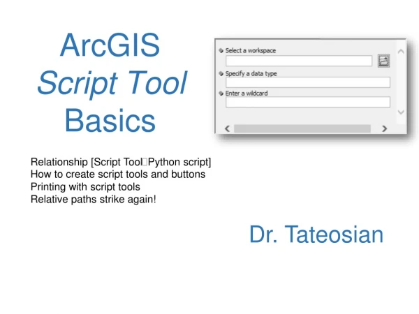 ArcGIS Script Tool Basics