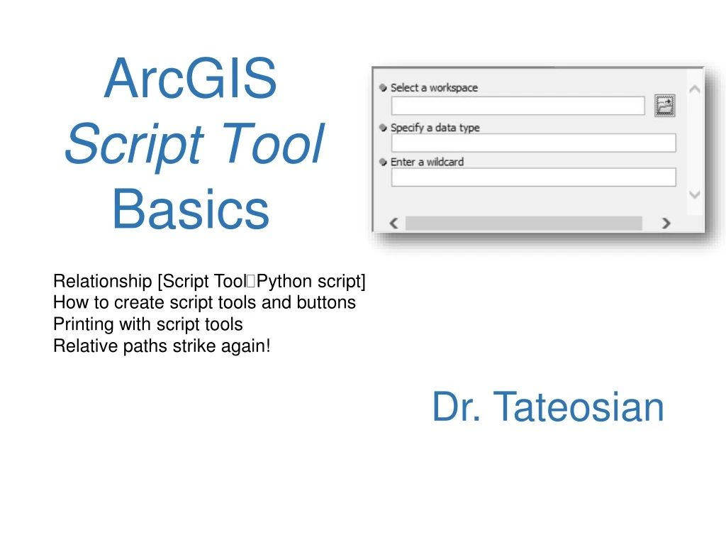 arcgis script tool basics