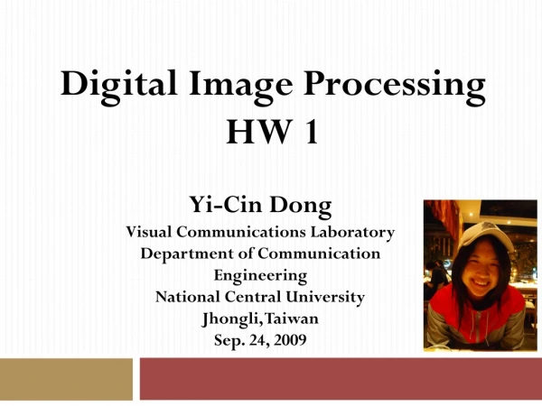 Digital Image Processing HW 1