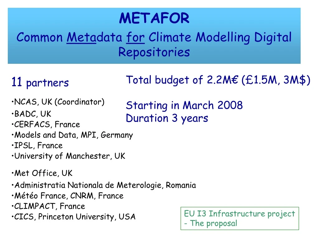 metafor common meta data for climate modelling digital repositories