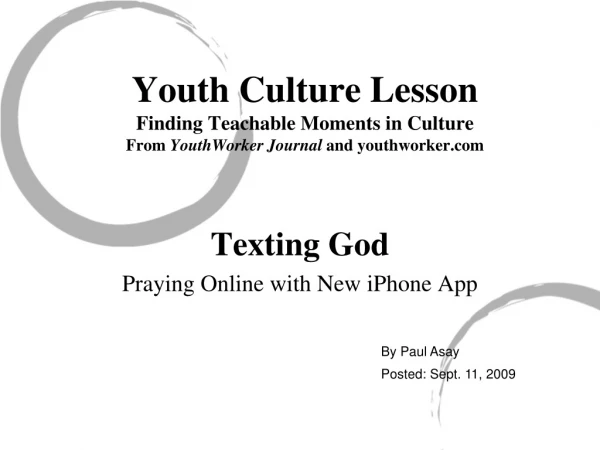Texting God Praying Online with New iPhone App