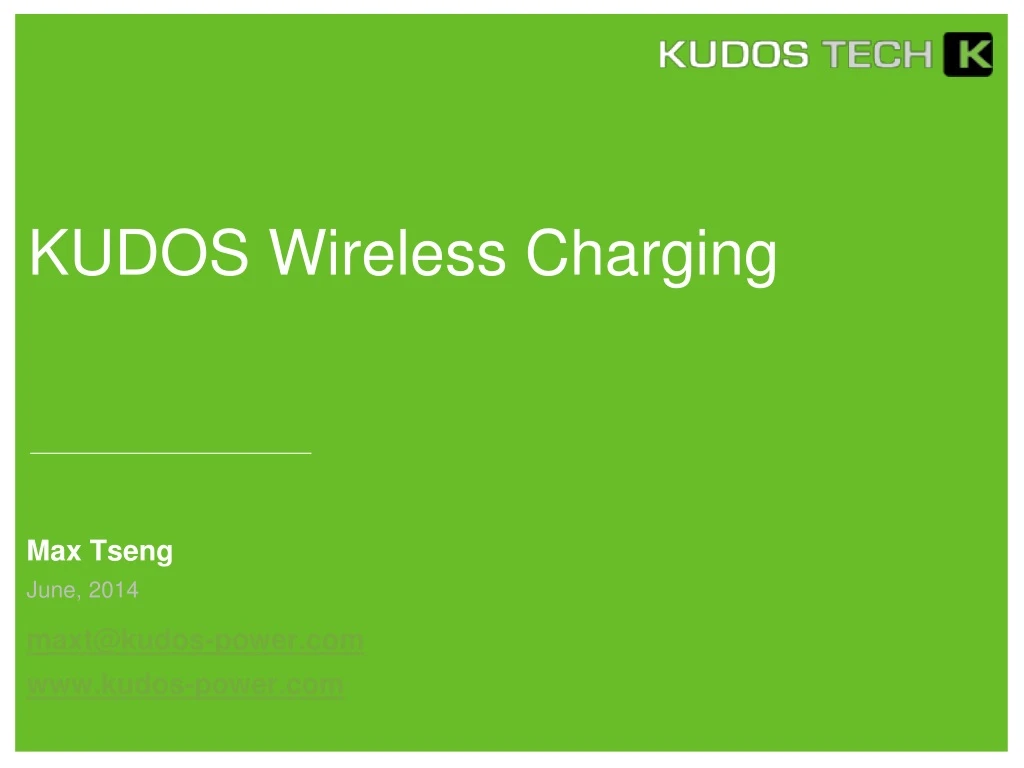 kudos wireless charging