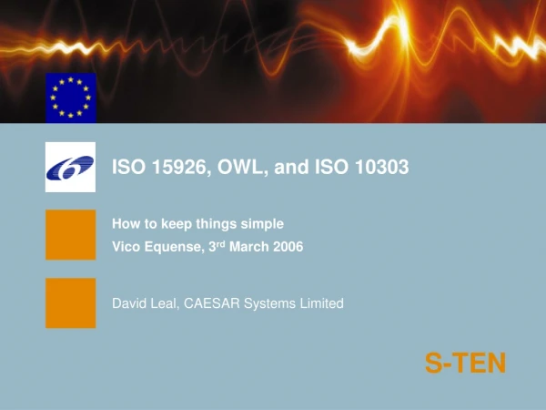 ISO 15926, OWL, and ISO 10303