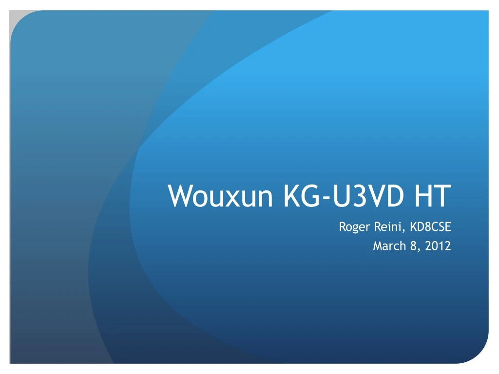 wouxun kg u3vd ht