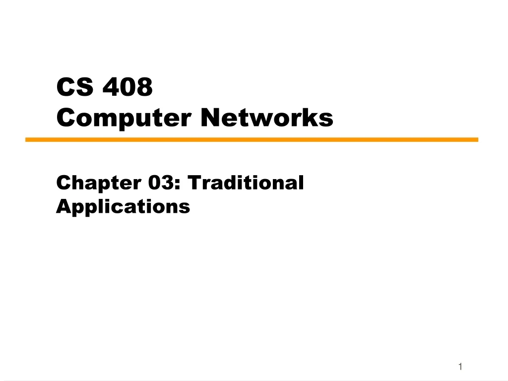 cs 408 computer networks