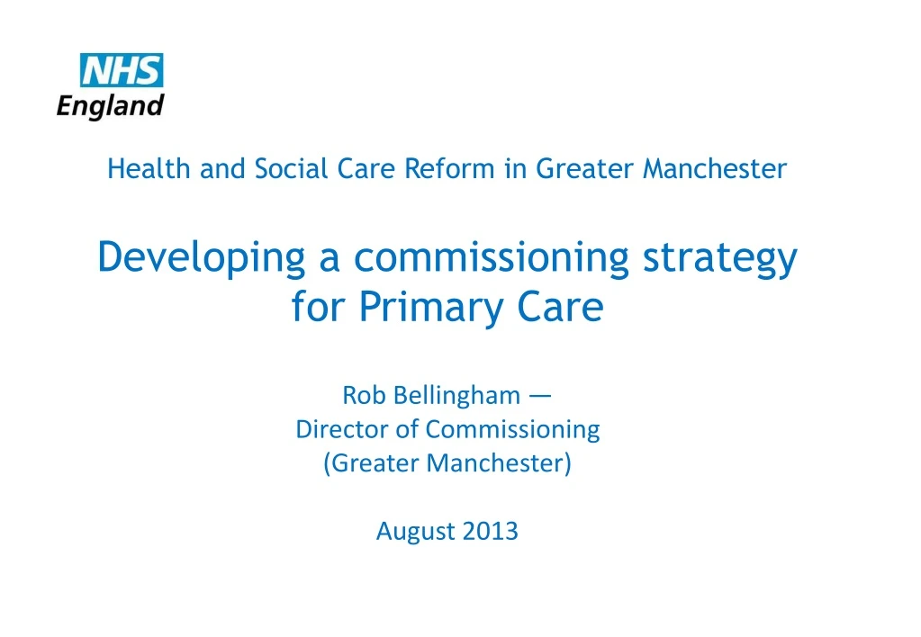 health and social care reform in greater