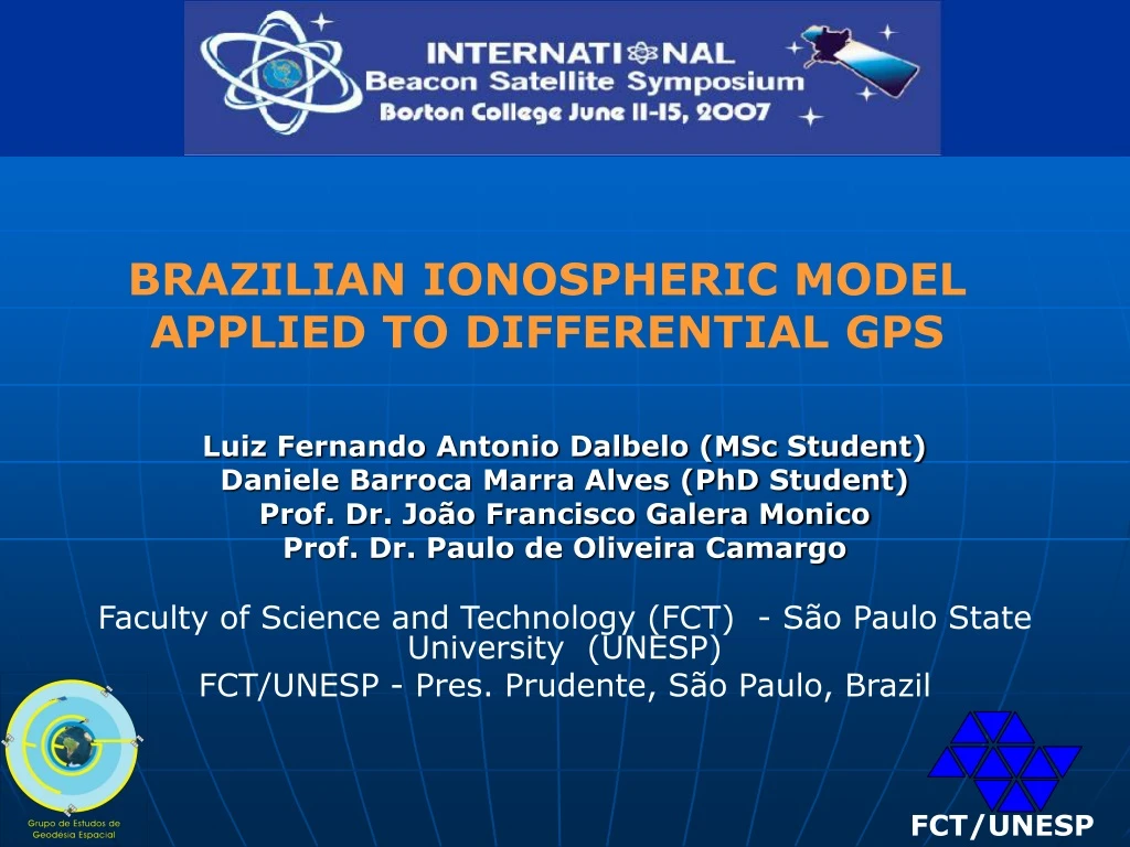 brazilian ionospheric model applied