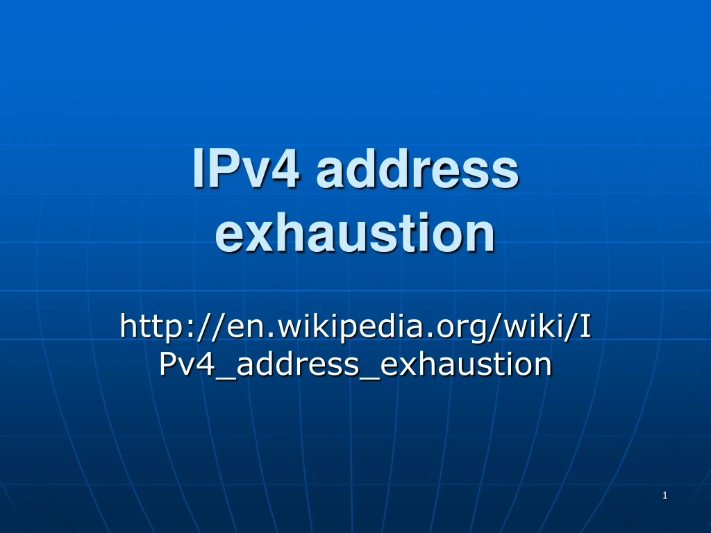 ipv4 address exhaustion