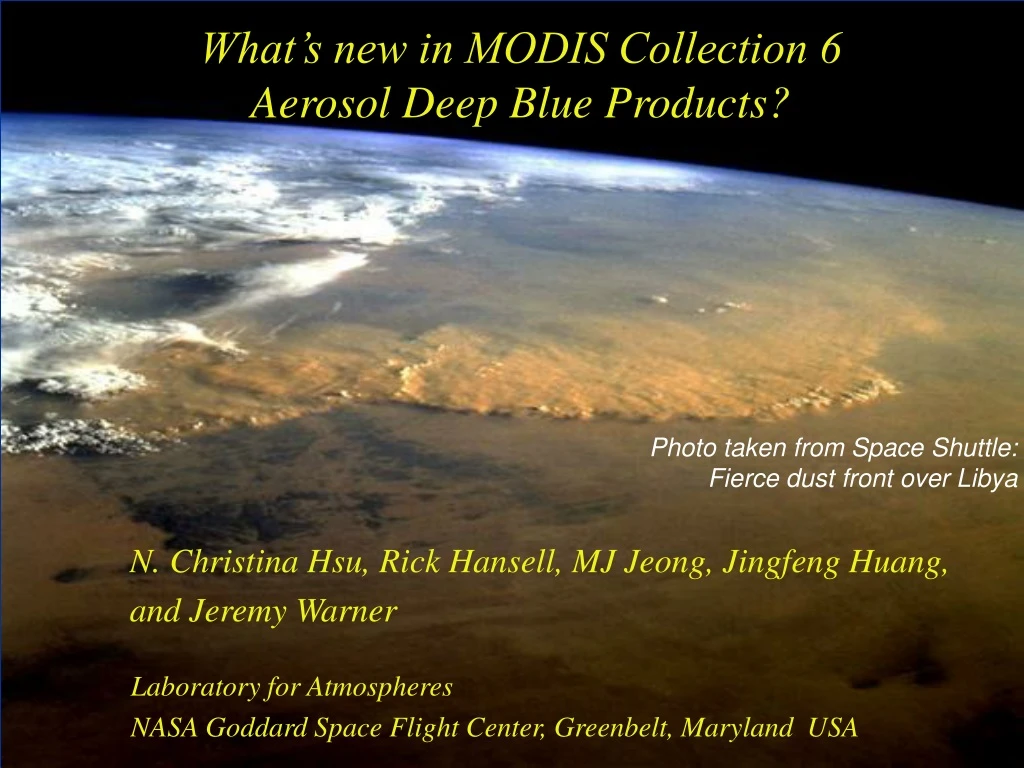 what s new in modis collection 6 aerosol deep