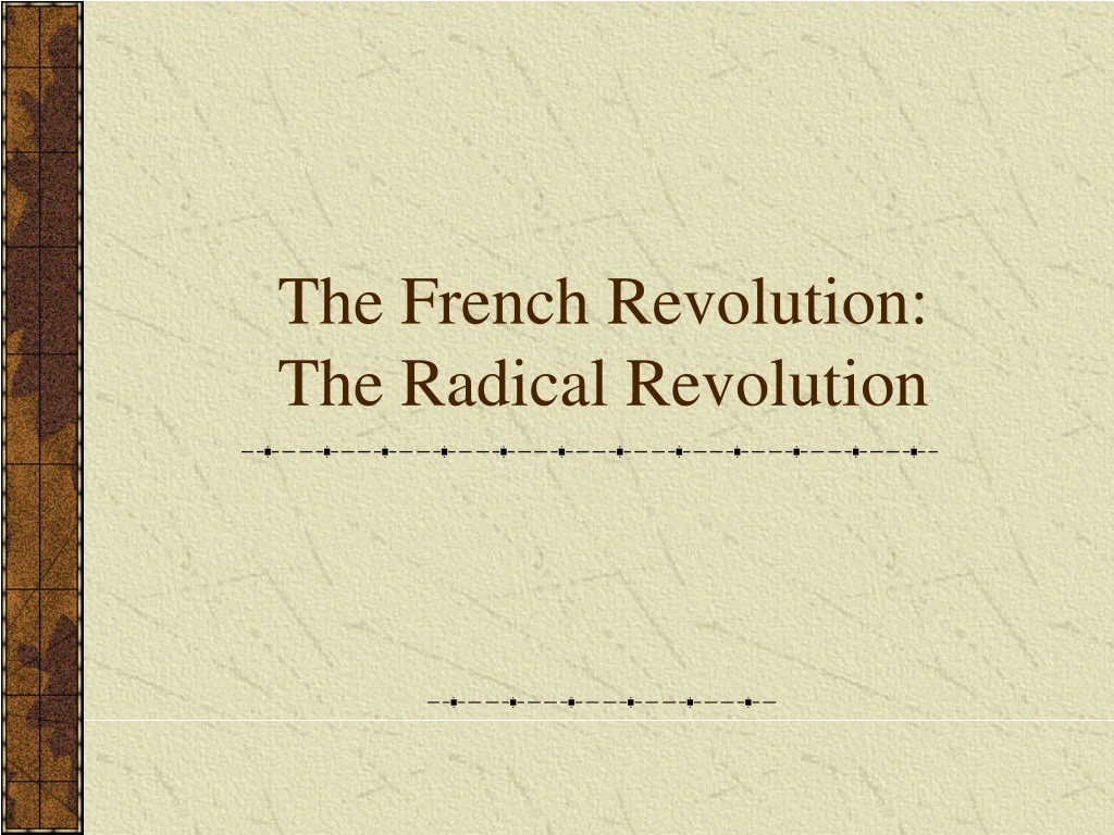 the french revolution the radical revolution