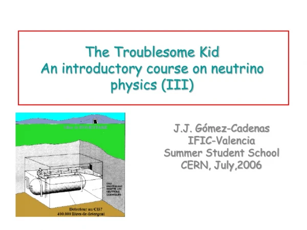 The Troublesome Kid An introductory course on neutrino physics (III)