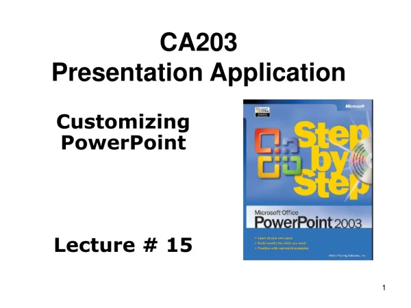 CA203 Presentation Application
