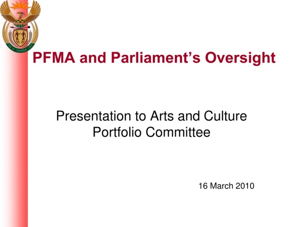 PFMA and Parliament’s Oversight