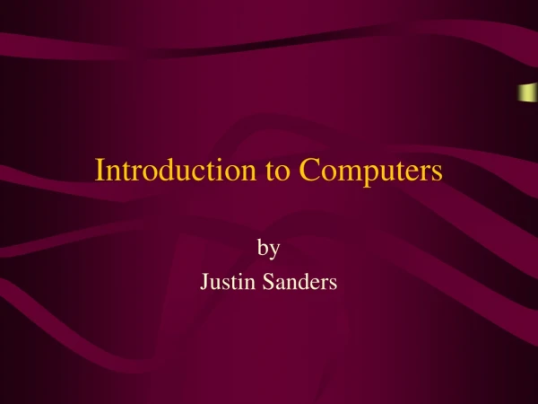 Introduction to Computers