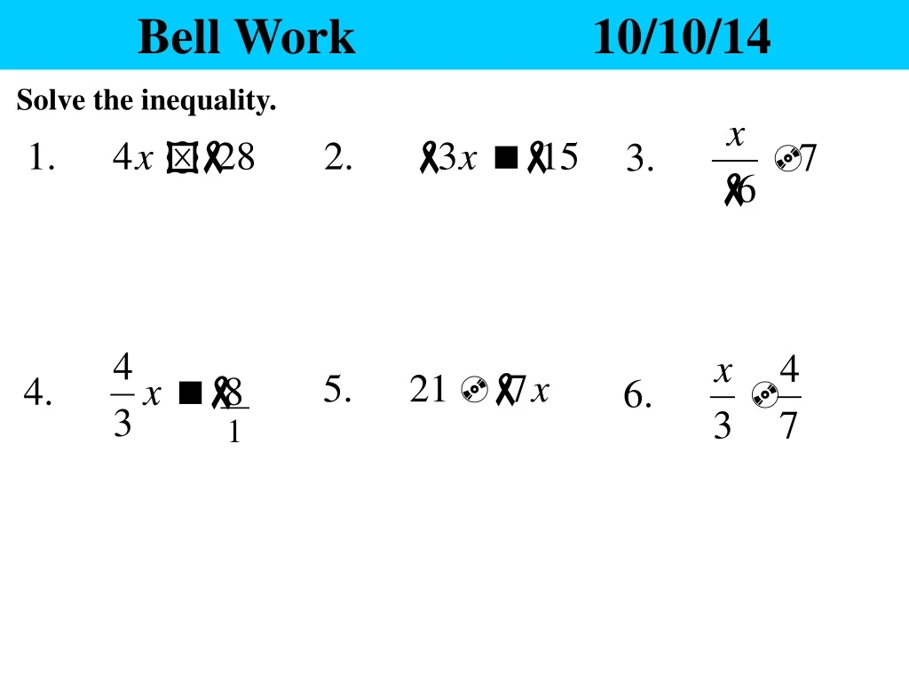 bell work 10 10 14