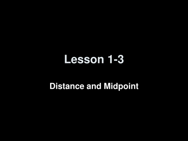 Lesson 1-3