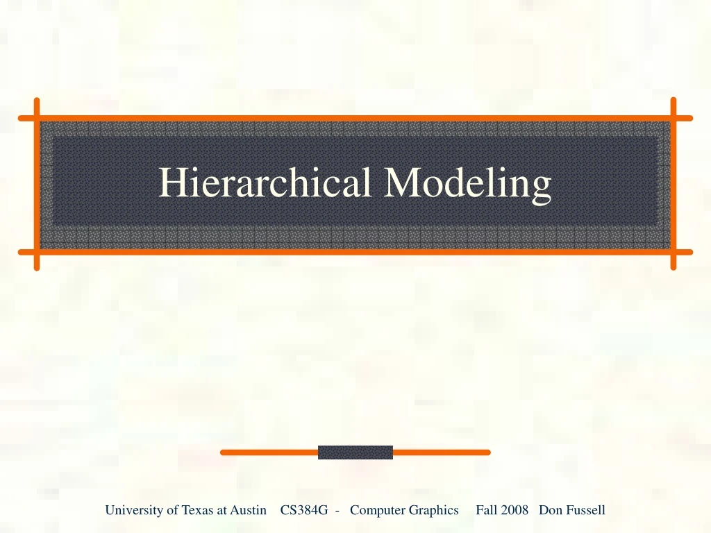 hierarchical modeling