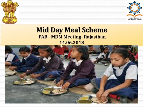 Mid Day Meal Scheme PAB - MDM Meeting- Rajasthan 14.06.2018
