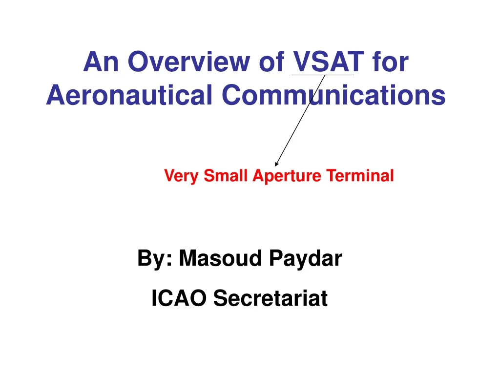 an overview of vsat for aeronautical