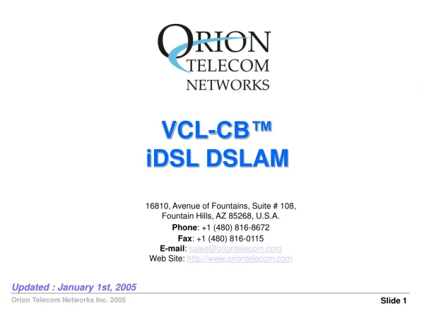 VCL-CB™ iDSL DSLAM