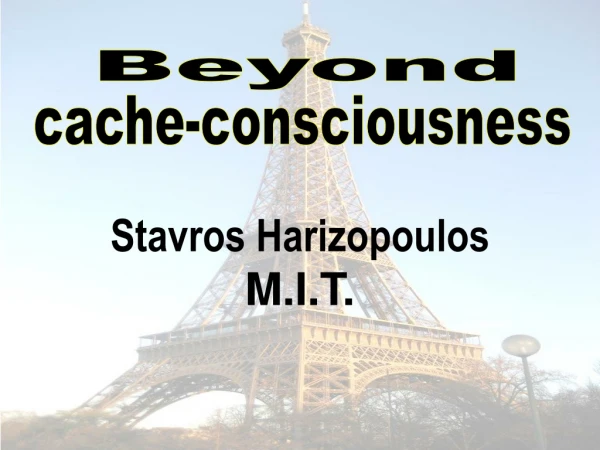 Stavros Harizopoulos M.I.T.