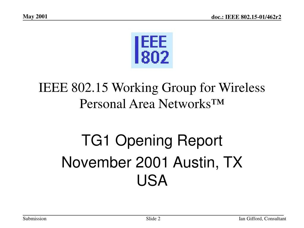 ieee 802 15 working group for wireless personal area networks