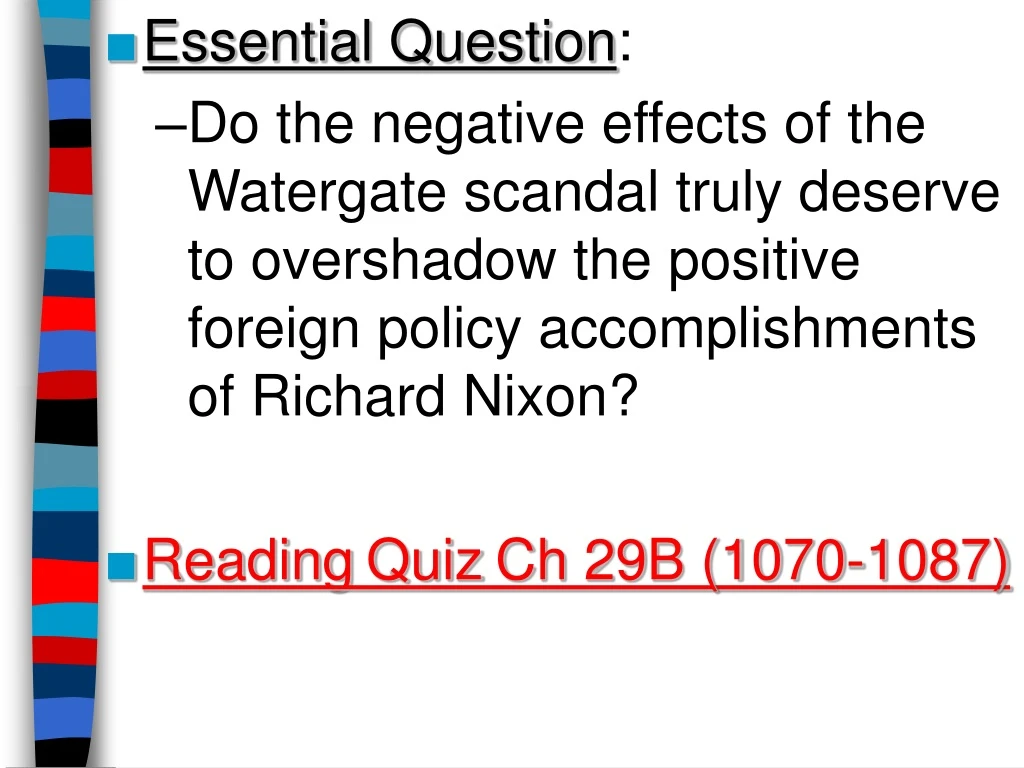 essential question do the negative effects